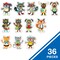 Carson Dellosa 36-Piece Hipster Woodland Animals Cutouts, Moose, Bear, Squirrel and Raccoon Forest Friends Bulletin Board Decorations for Party and Classroom Decor